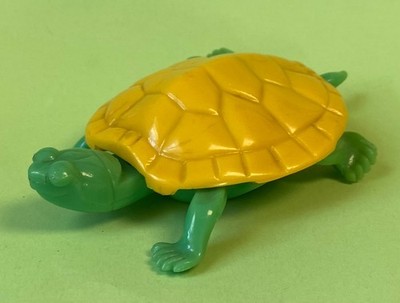 Eppy USA Slowpoke Turtle 1946 Green Shell Yellow Body Plastic Vintage Push Toy
