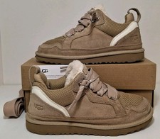 Ugg Kids Youth Size 3 Lowmel Suede Canvas Winter Sneakers 1152410K Chestnut