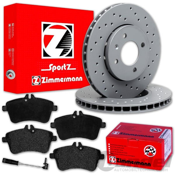 Zimmermann Sport Bremsscheiben + BelÄGe Vorne FüR Mercedes A/B-KLASSE W169 W245-image