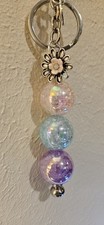 Handmade Keychain With Large Chunky Beads. Free Shipping.