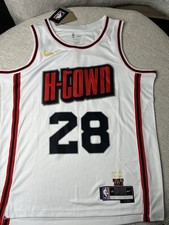 Nike Houston Rockets Sengun #28 NBA City Edition White Red Black Jersey Size 48