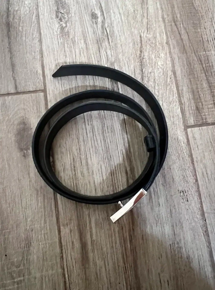 Cinturón de cuero para hombre PRADA Milano negro Foto 2 de 4