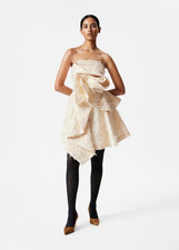 & Other Stories Ruffled Jacquard Mini Dress Size 6 NWOT
