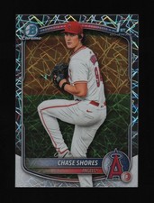 2025 Bowman Draft Baseball Chase Shores 1st Bowman Laser Refractor Angels RC