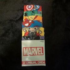 Men's Marvel Chibi Casual Crew Socks, 6 Pairs