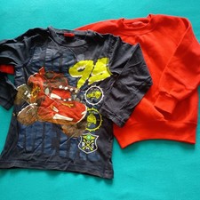 Kinder Sweatshirt Pullover Dunkelblau und Rot...