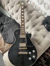 Samick Electric Guitar Les paul black custom Korean same factory as epiphone