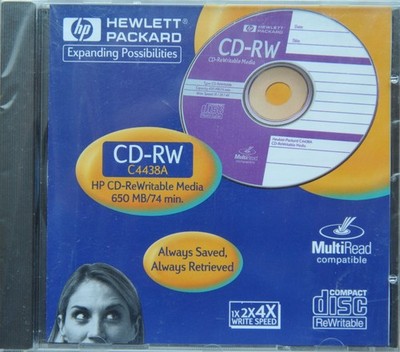 CD-RW   HEWLETT PACKARD - ''CD-RW (C4438A) 650MB/74 min.''  NEU in Folie