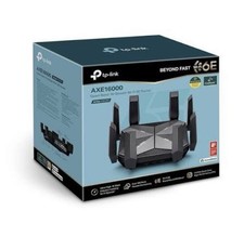 TP-LINK AXE16000 Quad-Band 16 Stream 7 LAN Port WiFi 6e Router with 2 10GB Ports