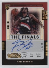 2021 Panini Contenders Variation The Finals Ticket 46/49 Greg Brown III Auto go9