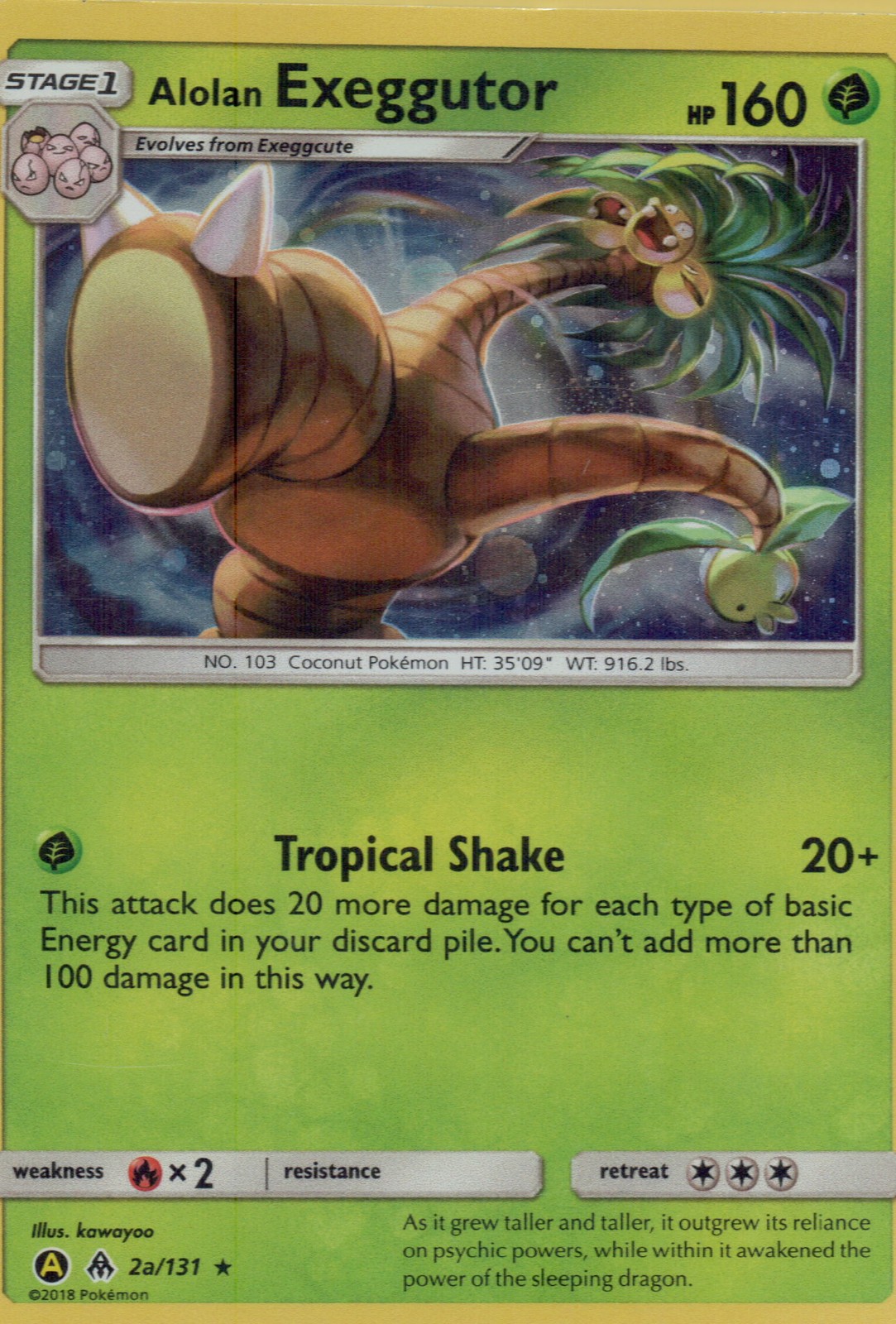 Alternate Art Promos #002a/131 Alolan Exeggutor Promo,Holo