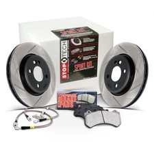 Stoptech 978.34004f Sport Axle Pack Slotted And Drilled Front Brake Kit