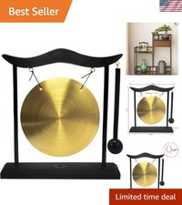 Portable Brass Gong for Meditation  Spirituality  Free Red String Bracelet