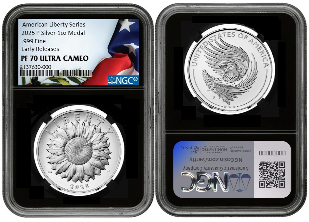 2025 Silver American Liberty Medal 1oz NGC PF70 UC Early