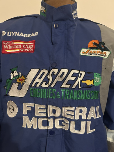 Vintage NASCAR Jasper Engines & Transmissions Racing Jacket Robert Presley 77 L - Bild 2 von 18
