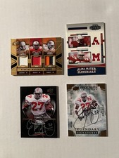 Eddie George Ohio State 4 Card Lot Auto and Jersey 