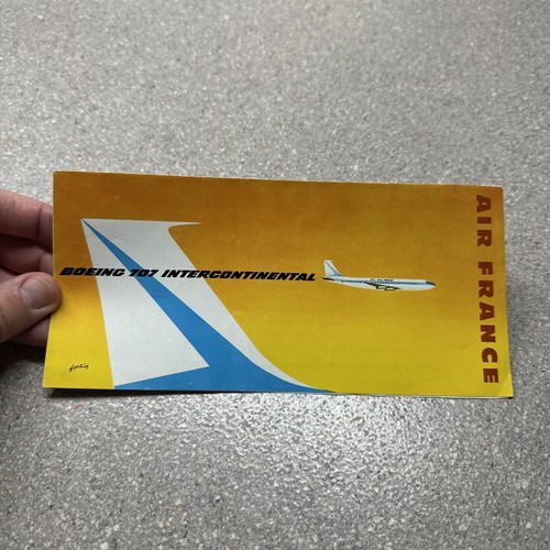 AIR FRANCE BOEING 707 CUTAWAY AIRLINE SALES BROCHURE VINTAGE 1959