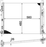 Mahle MotorküHler WasserküHler CR 1155 000S FüR Renault BOP KW0 Kangoo FW0 BE 2