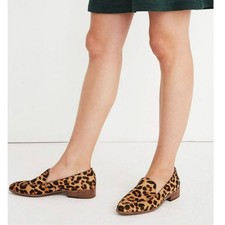 Madewell The Frances Loafer in Leopard Calf Hair Truffle Multi Color Size 7