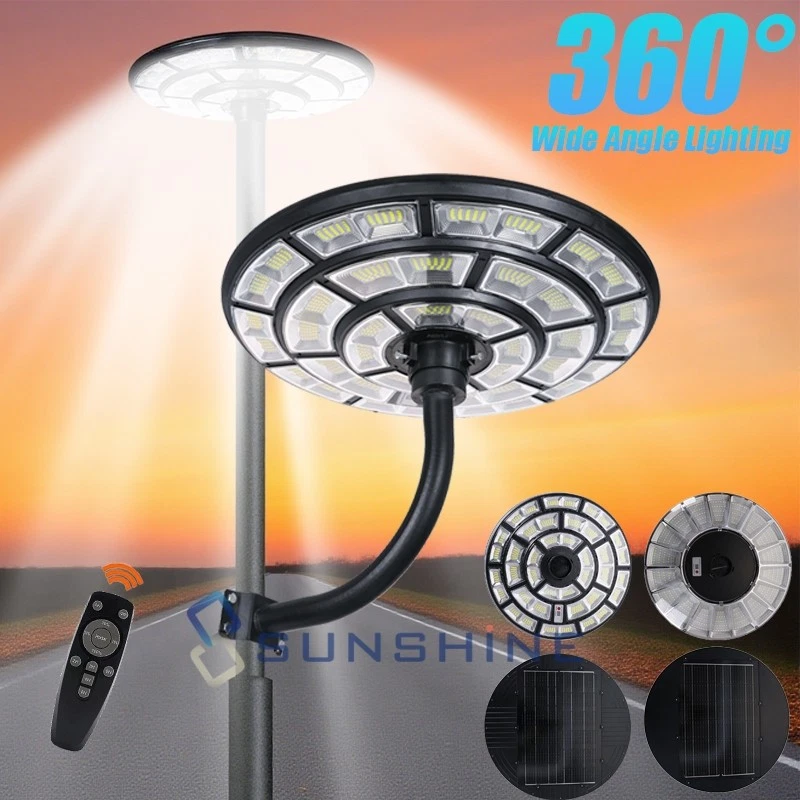 360° 11000W De Luz LED Lampara Solar de Calle Focos Para Patio Exterior Jardin - Image 2 of 4