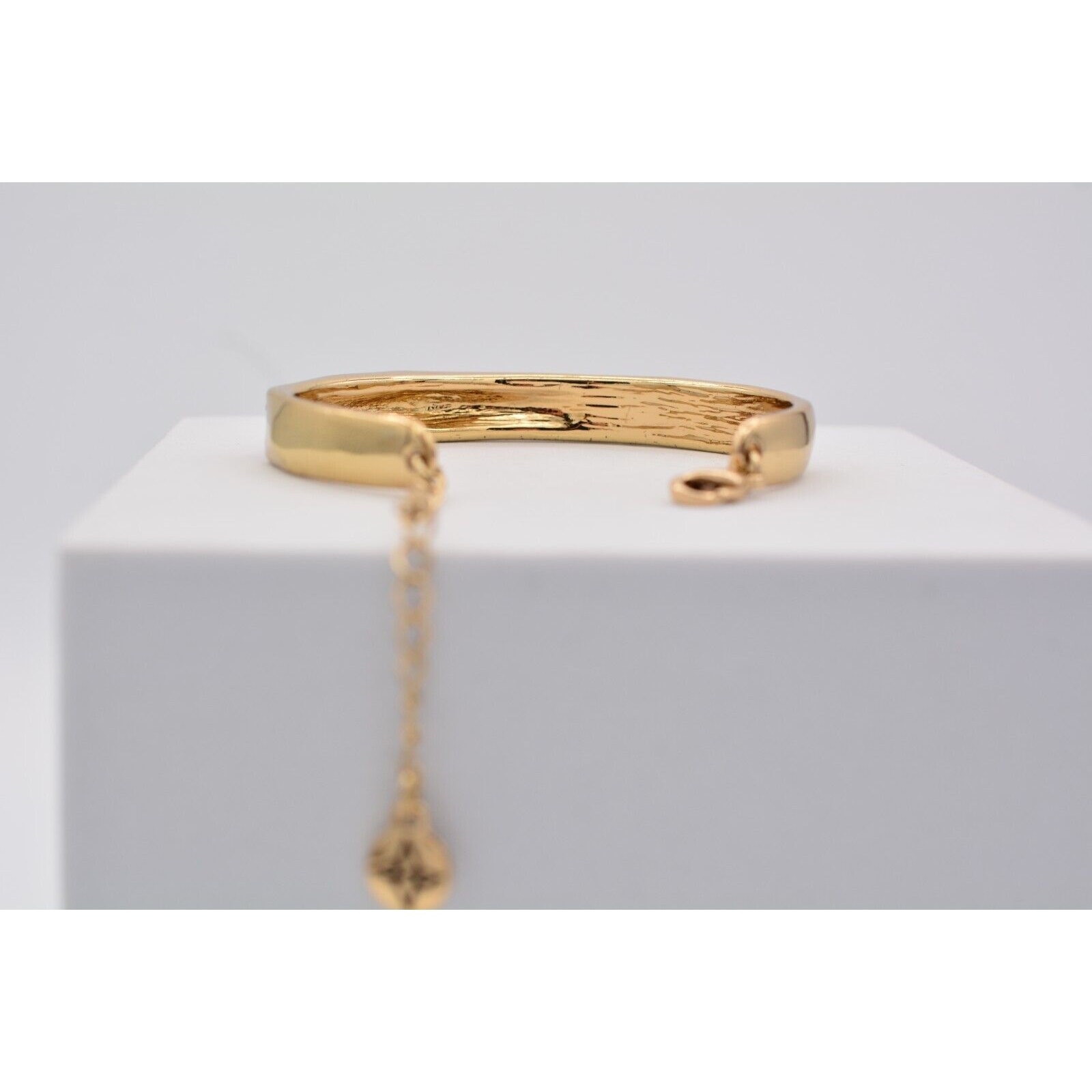 Statement Bangle Bracelet Pave Pink Rhinestone Cr… - image 11