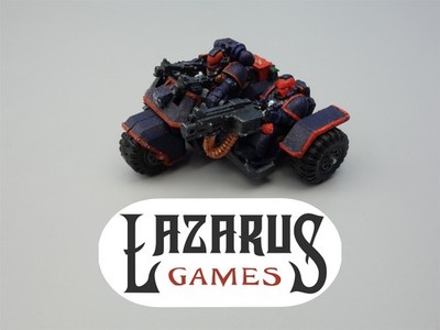 Warhammer 40K Space Marines - Attack Bike (painted oop metal)