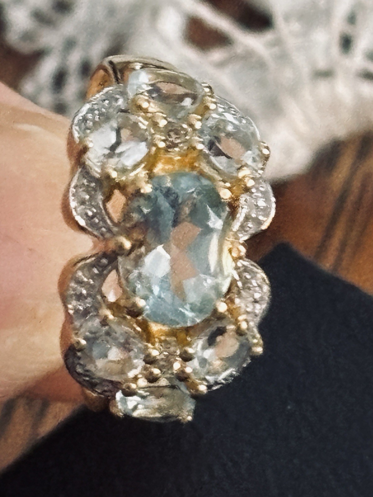 14K Gold Over Solid Sterling Silver Diamonds, 3.2… - image 10