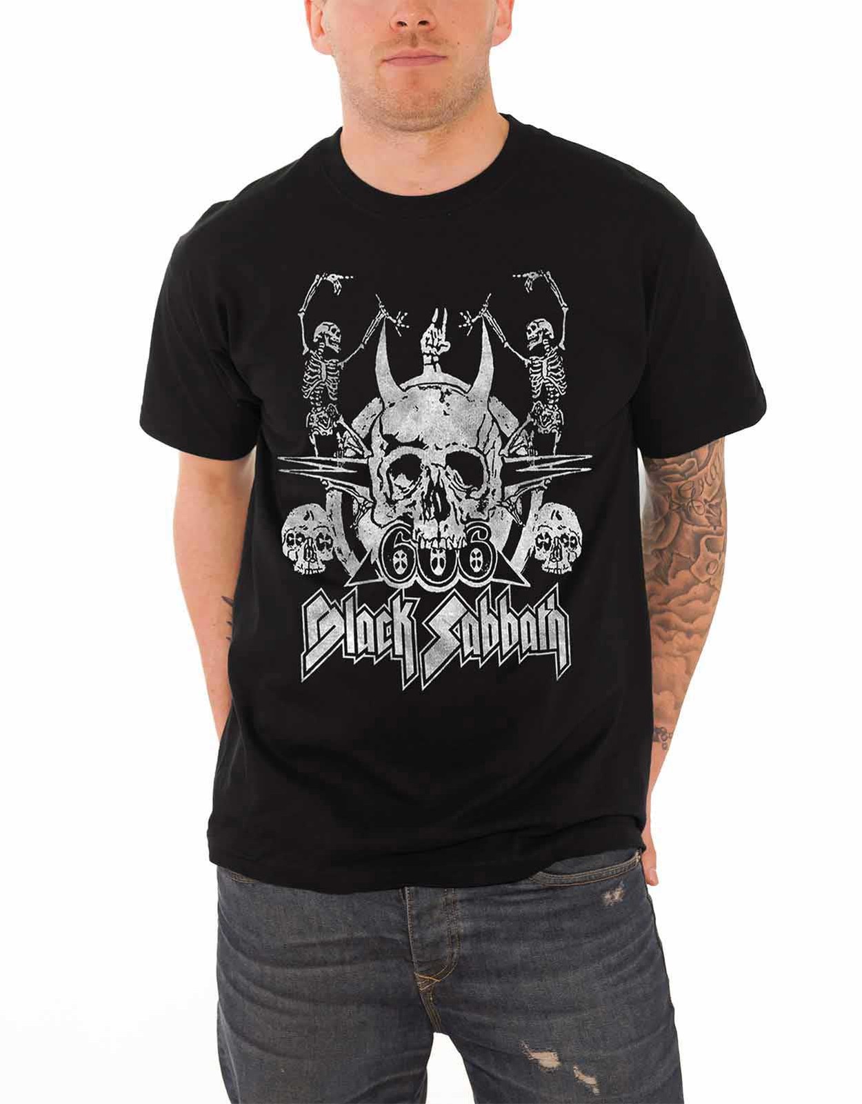 Black Sabbath Dancing Skeletons Band Logo Unisex Black T-Shirt