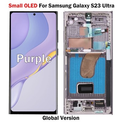 OLED For Samsung Galaxy S23 Ultra 5G S918B/E LCD Display Screen Purple Frame