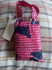 RADLEY OF LONDON WORDSEARCH RECYCLED FABRIC FOLDAWAY SHOPPING BAG  - NEW
