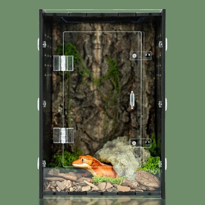 Reptile Tank 8x8x12 PVC Terrarium Enclosure for Crested Gecko, Lizard, Tarant...