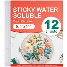Printable Wash Away Embroidery Stabilizer, 12...