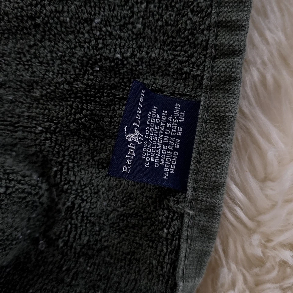 RALPH LAUREN GREEN GOLD RED AZTEC SOUTHWESTERN Bath Towel Cotton - Image 4 of 4