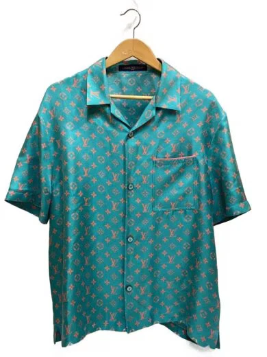 Louis Vuitton Silk Regular Size Casual Button-Down Shirts for Men