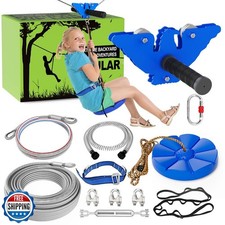 X XBEN 150FT Zip line Kits for Backyard, Zip Lines for Kid and Ad
