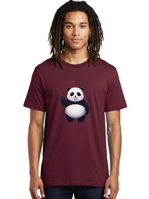 Panda-8 Mens Graphic Tee, 100% Cotton, Casual Summer Wear