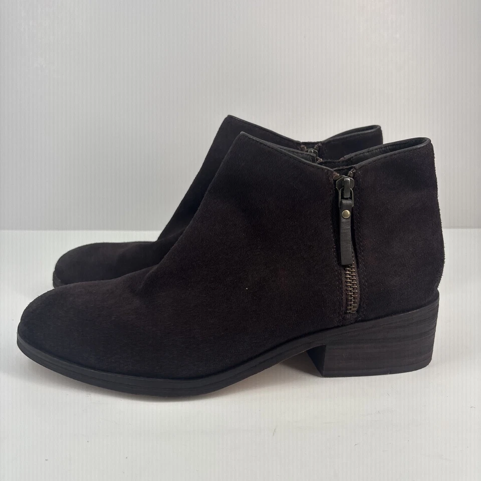 Женские темно-коричневые замшевые ботильоны Cole Haan Hayes 8.5B на низком блочном каблуке - Изображение 3 из 4