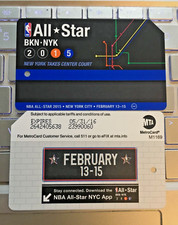 2015 All*Star NBA BASKETBALL Brooklyn New York Metrocard - NEW