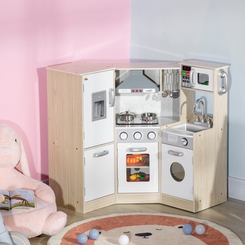Wooden Kids Kitchen Baby Toddler Pretend Toy Playset for 3-6 Years Girls & Boys - Picture 11 of 11