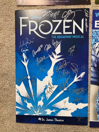 Lot of Cast SIGNED Broadway Posters - Frozen, Anastasia, Evan Hansen + More - Picture 3 of 5
