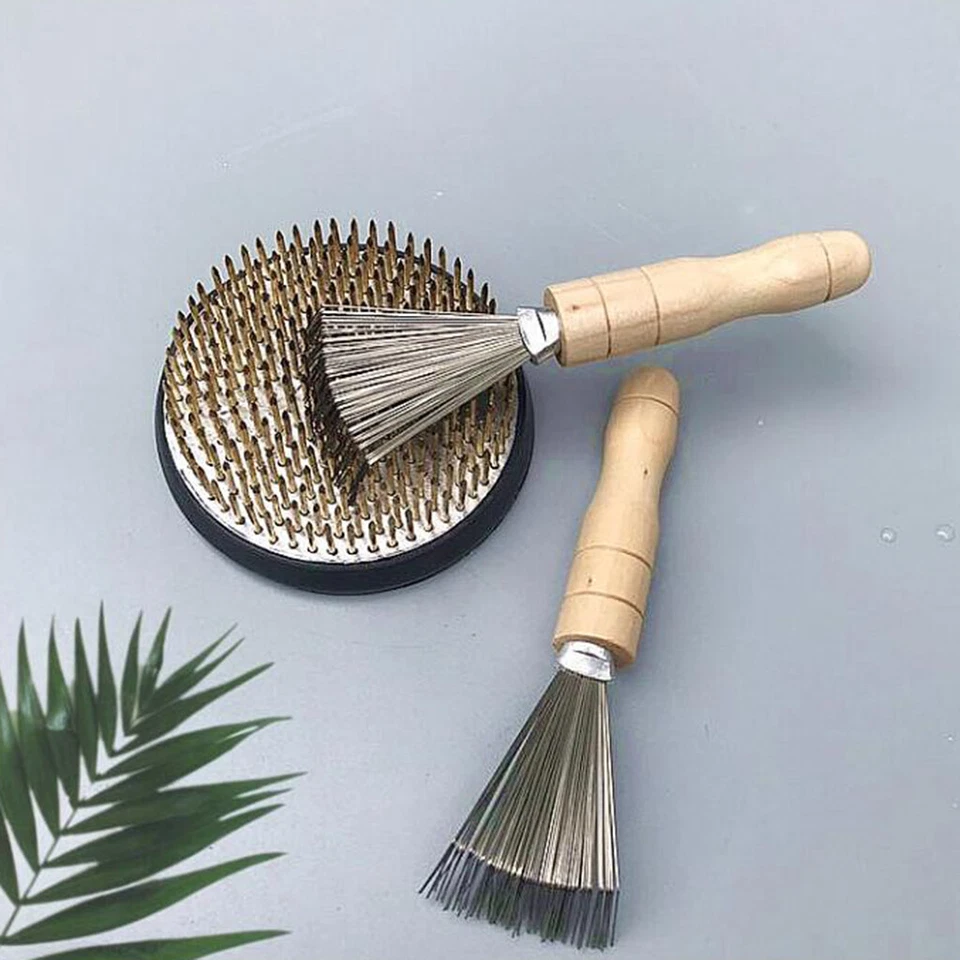 Rana floral japonesa Blesiya Ikebana cepillo de agujas rastrillo herramienta de limpieza