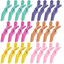 24 Pack Professional Alligator Hair Clips for Styling and Salon - Plastic Gat...