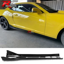 Fit 16-24 Chevy Camaro IKON V3 Style Side Skirts Extension PP Matte Black 4PCS