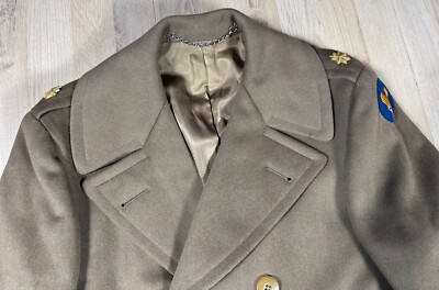 Vintage WW2 US Army M-1926 Officer MAJOR Overcoat Mackinaw Jacket
