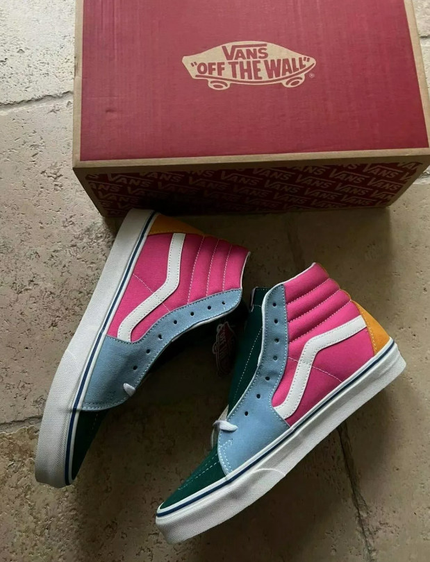 Vans Unisex SK8 HI Multicolor Zapatilla Gamuza Lona Hombres 12 EU 46 VN0A38GEVS6