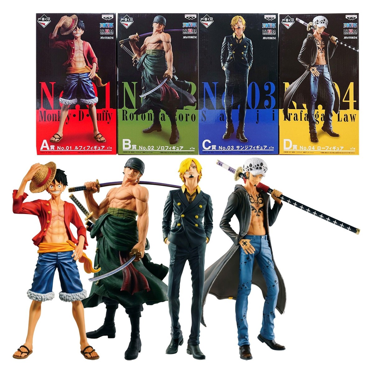 THE THE BEST EDITION ワンピース ルフィ ゾロ サンジ Ichiban Kuji ONE PIECE THE BEST EDITION Luffy Zoro Sanji Law