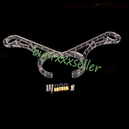 New Crystal Pillory Binding Slaves Handcuffs Neck Restraint Couple Games Tool - Picture 7 of 11