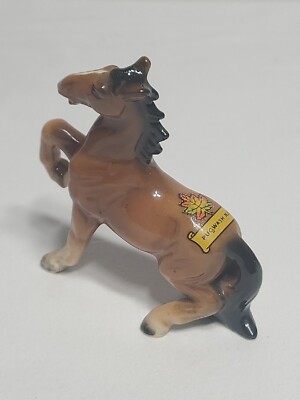 Vintage Porcelain Horse Figurine Pugwash Nova Scotia Souvenir Collectible 