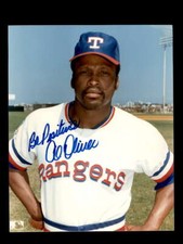 Al Oliver Hand Signed 8x10 Photo Autograph Texas Rangers