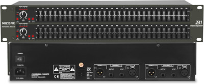 Graphic Equalizer 31-Band Stereo EQ for Home Audio, Dual Channel Professional DJ